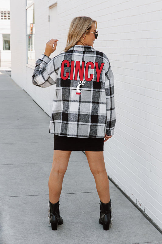 CINCINNATI BEARCATS MAD FOR PLAID JENKINS PLAID OVERSHIRT