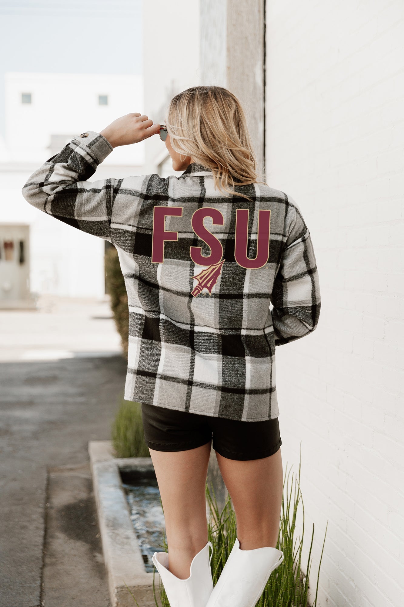 FLORIDA STATE SEMINOLES MAD FOR PLAID JENKINS PLAID OVERSHIRT