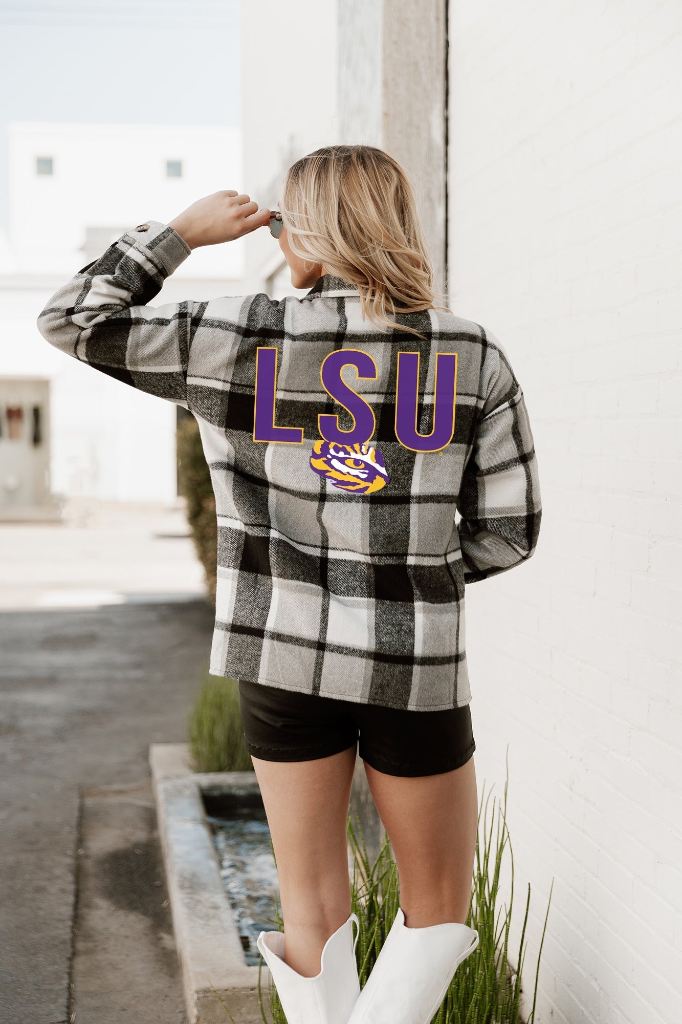 LSU TIGERS MAD FOR PLAID JENKINS PLAID OVERSHIRT