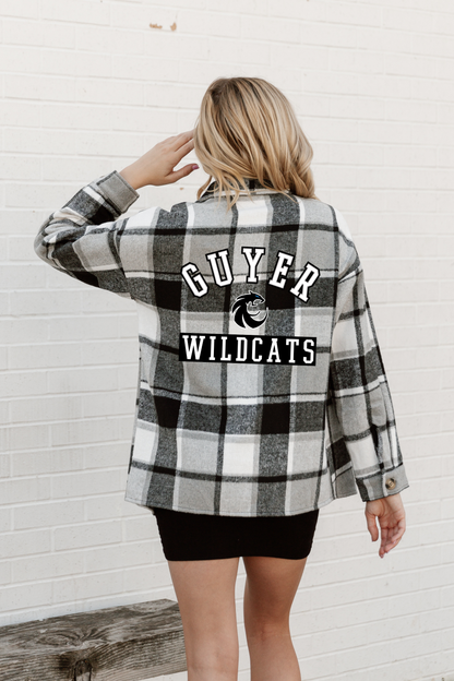 DENTON GUYER WILDCATS ADULT PLAID SHACKET