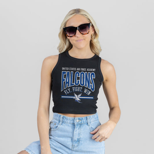 AIR FORCE FALCONS MIC DROP ESSENTIAL RIBBED CROP TANK