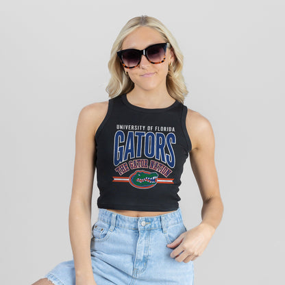 FLORIDA GATORS MIC DROP ESSENTIAL RIBBED CROP TANK