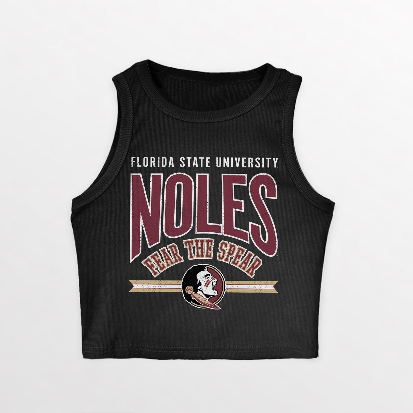FLORIDA STATE SEMINOLES MIC DROP ESSENTIAL RIBBED CROP TANK