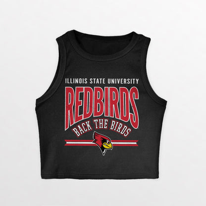 ILLINOIS STATE REDBIRDS MIC DROP ESSENTIAL RIBBED CROP TANK