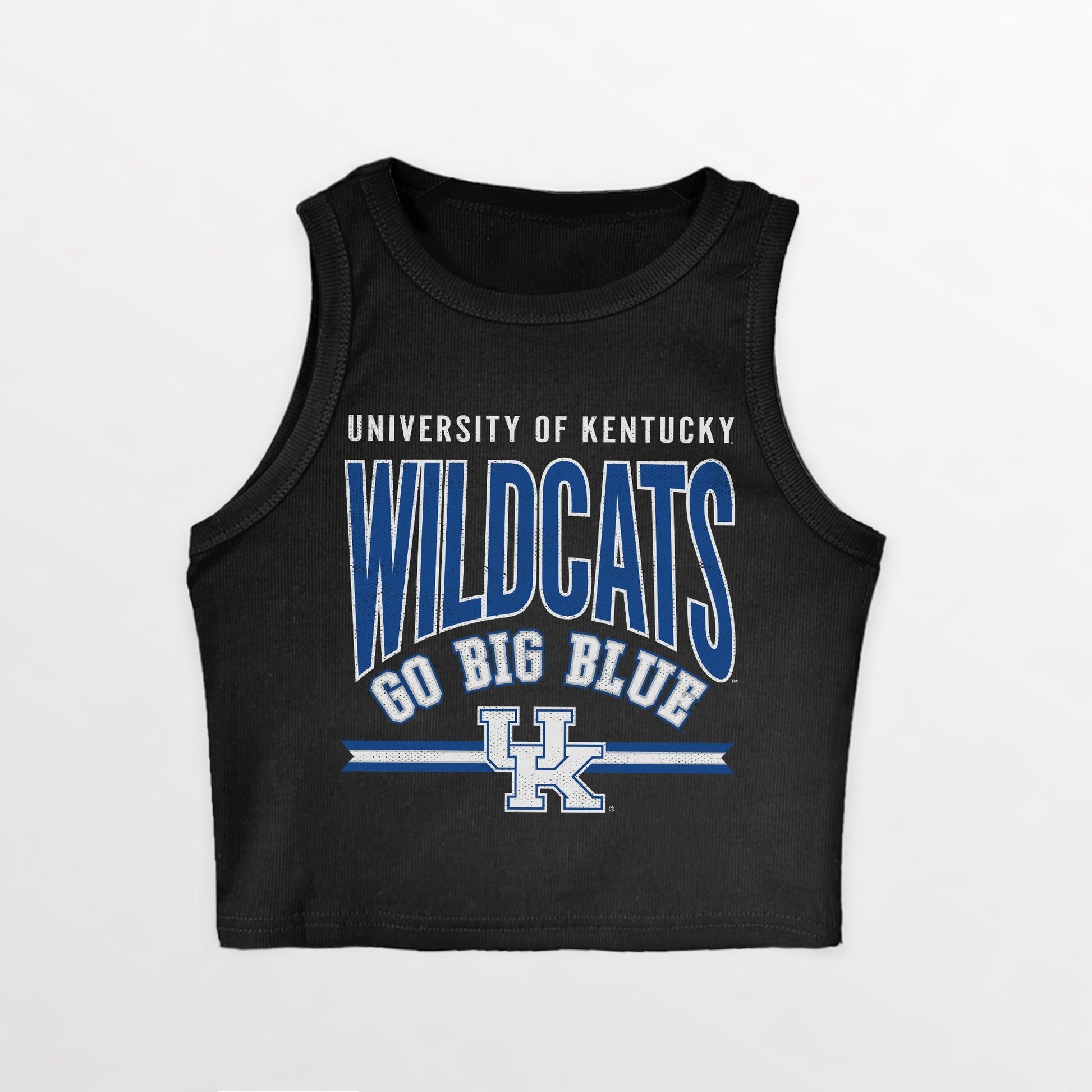 KENTUCKY WILDCATS MIC DROP ESSENTIAL RIBBED CROP TANK