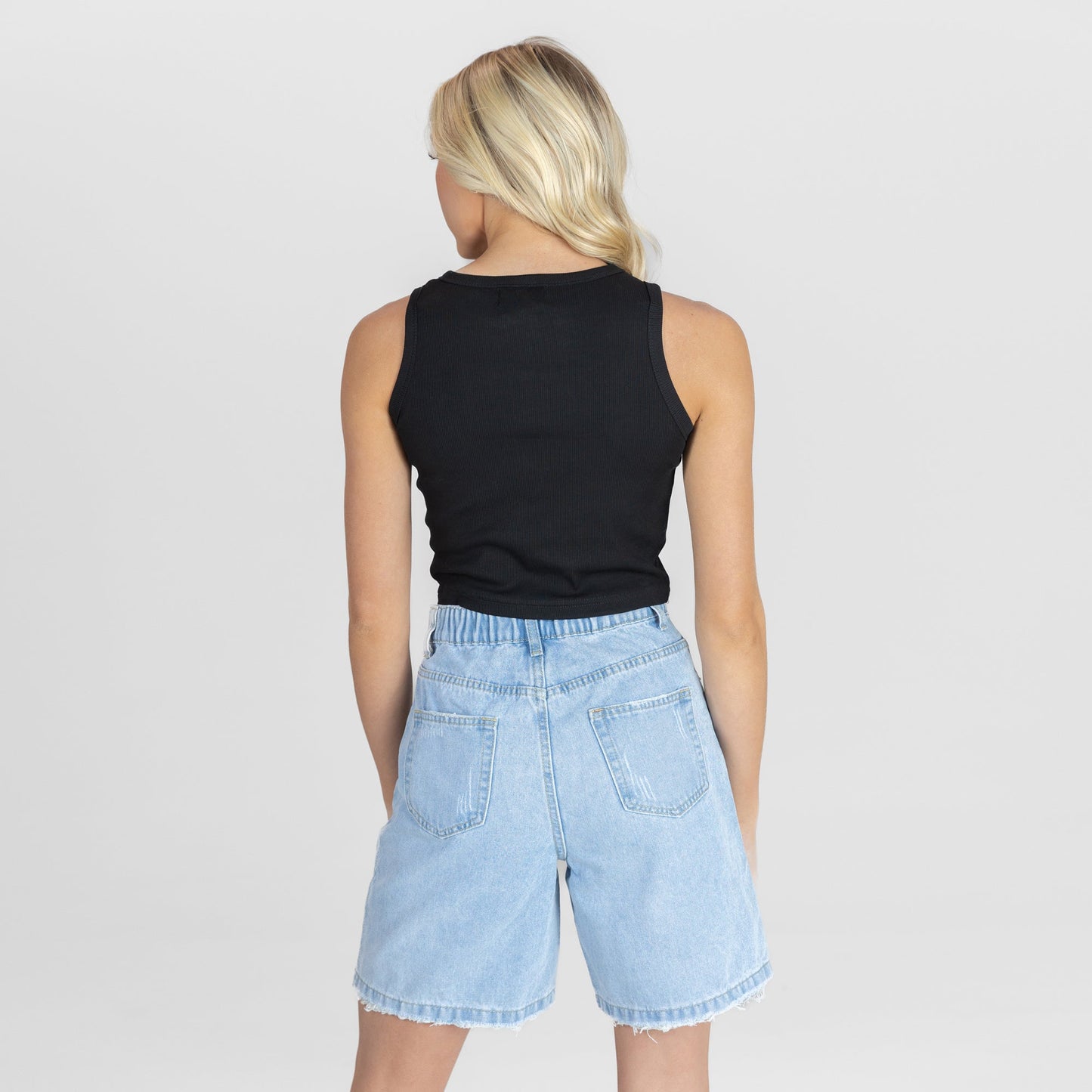 LSU TIGERS MIC DROP ESSENTIAL RIBBED CROP TANK
