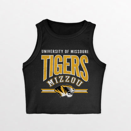 MISSOURI TIGERS MIC DROP ESSENTIAL RIBBED CROP TANK
