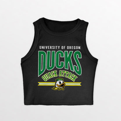 OREGON DUCKS MIC DROP ESSENTIAL RIBBED CROP TANK