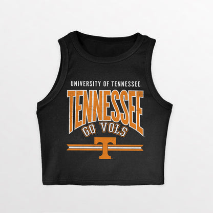 TENNESSEE VOLUNTEERS MIC DROP ESSENTIAL RIBBED CROP TANK