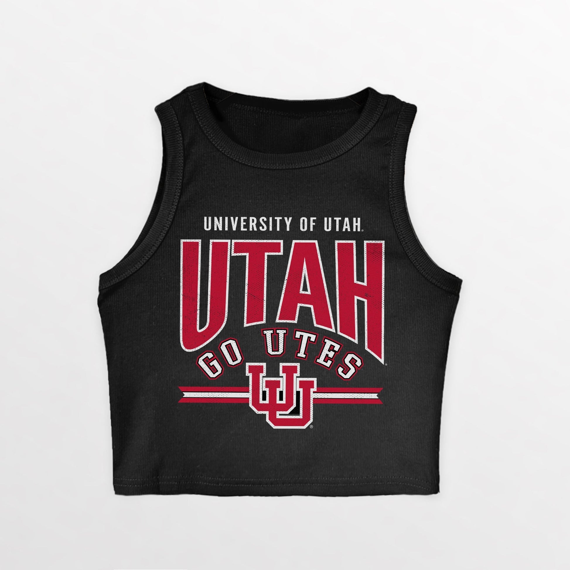 UTAH UTES MIC DROP ESSENTIAL RIBBED CROP TANK