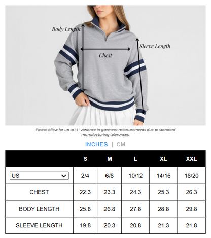 BIXBY SPARTANS STRIPE TRIM QUARTER ZIP PULLOVER