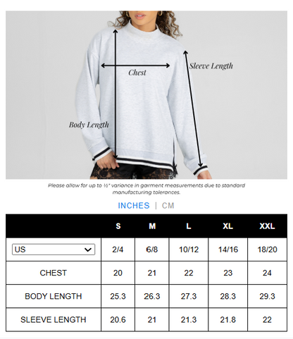 BIXBY SPARTANS STRIPED TRIM MOCK NECK PULLOVER