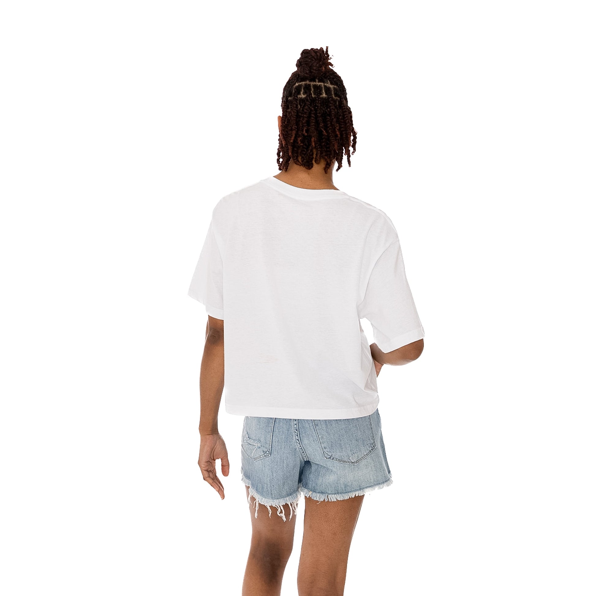 EAST CAROLINA PIRATES CLAIM TO FAME WOMEN'S MIDI-LENGTH, BOXY FIT CROPPED TEE WITH DROP SHOULDER SLEEVE