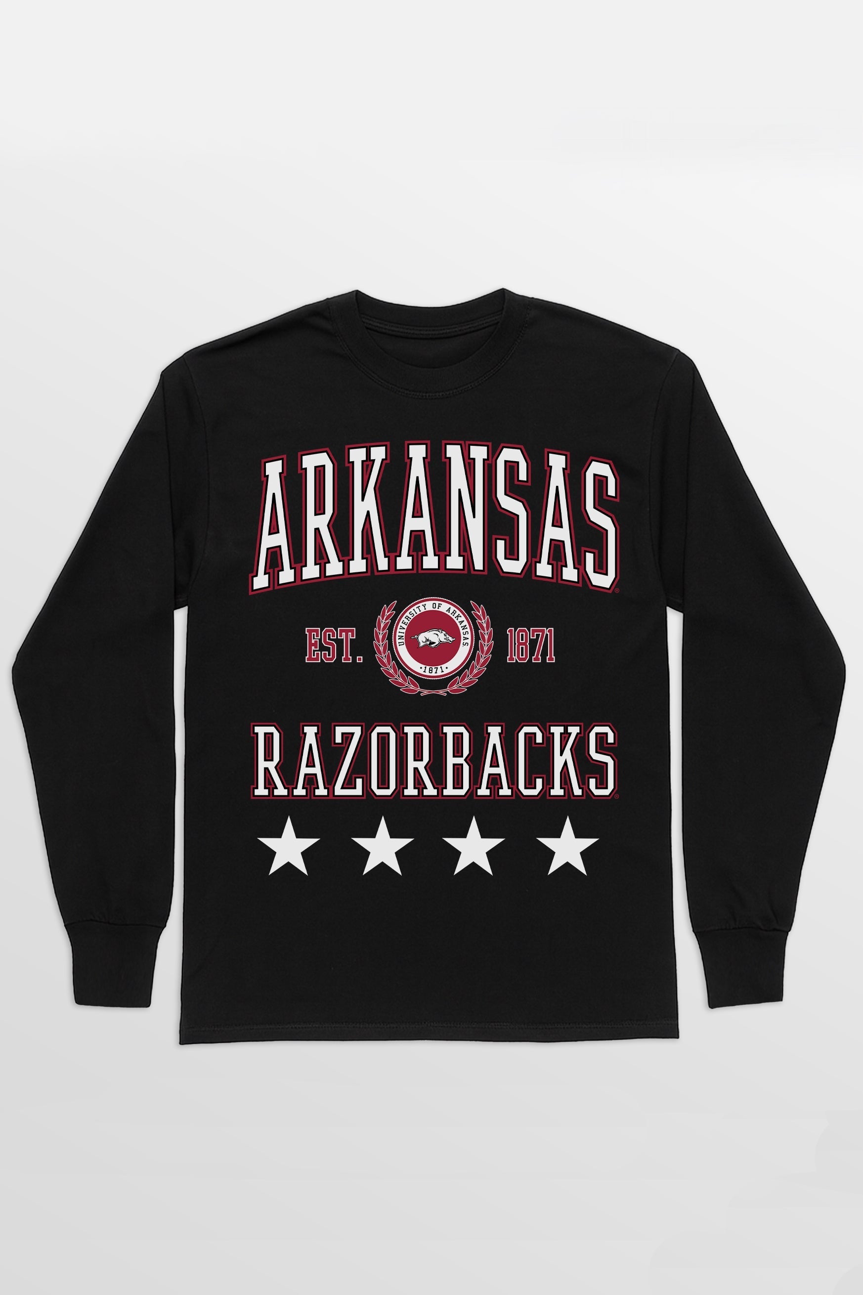 ARKANSAS RAZORBACKS EVERYDAY STAR ESSENTIAL RELAXED FIT LONG SLEEVE TEE