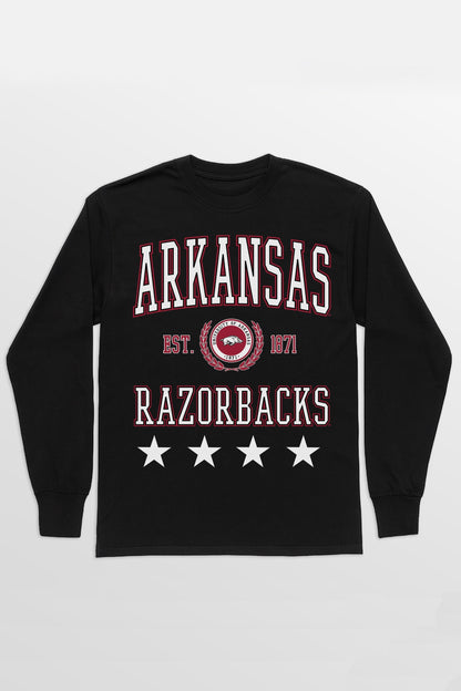 ARKANSAS RAZORBACKS EVERYDAY STAR ESSENTIAL RELAXED FIT LONG SLEEVE TEE
