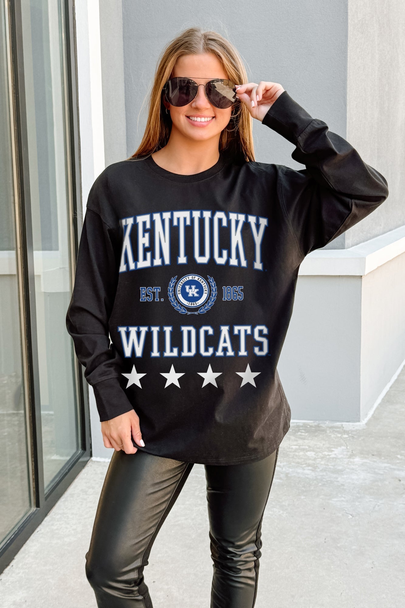 KENTUCKY WILDCATS EVERYDAY STAR ESSENTIAL RELAXED FIT LONG SLEEVE TEE