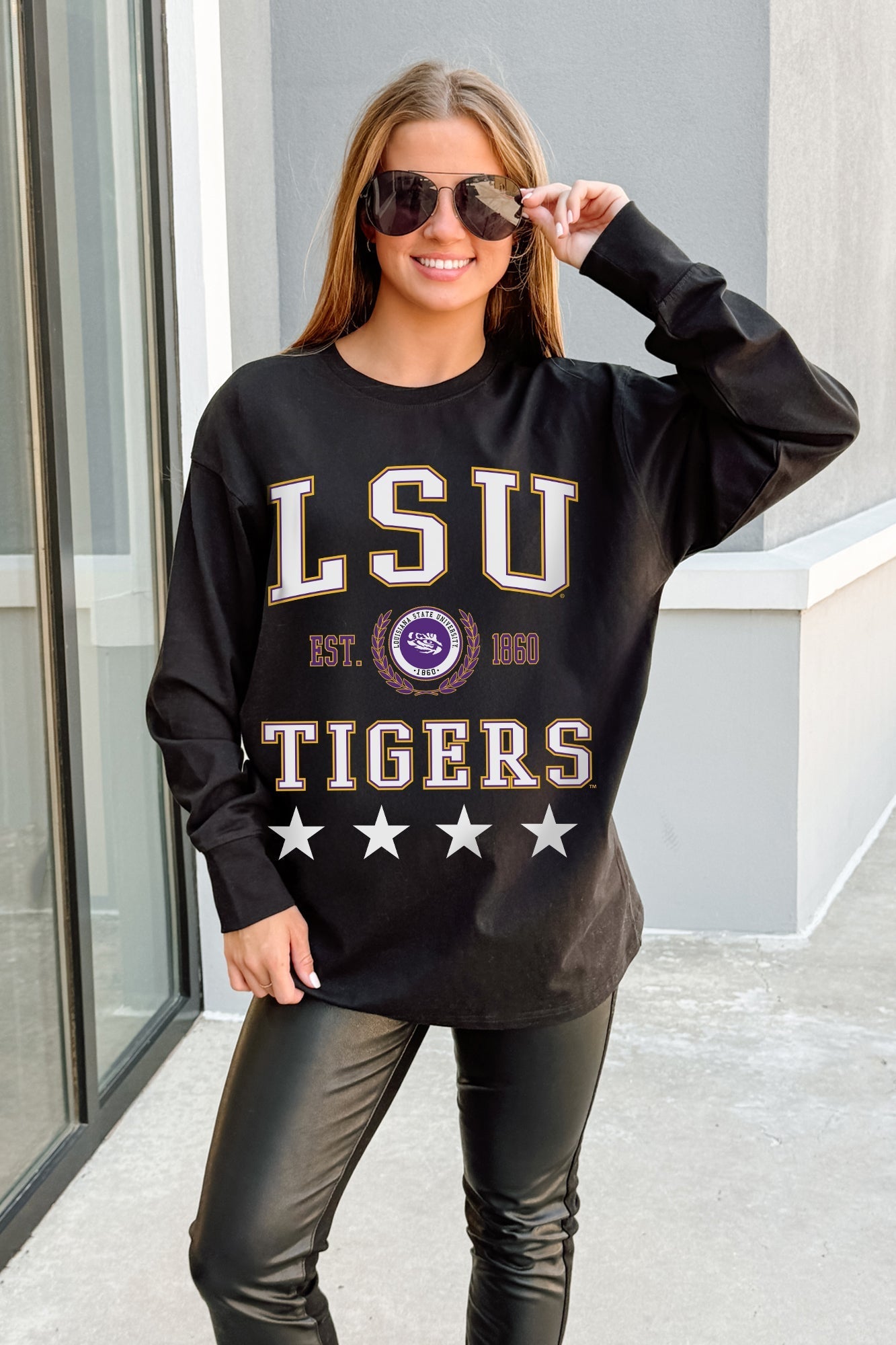 LSU TIGERS EVERYDAY STAR ESSENTIAL RELAXED FIT LONG SLEEVE TEE
