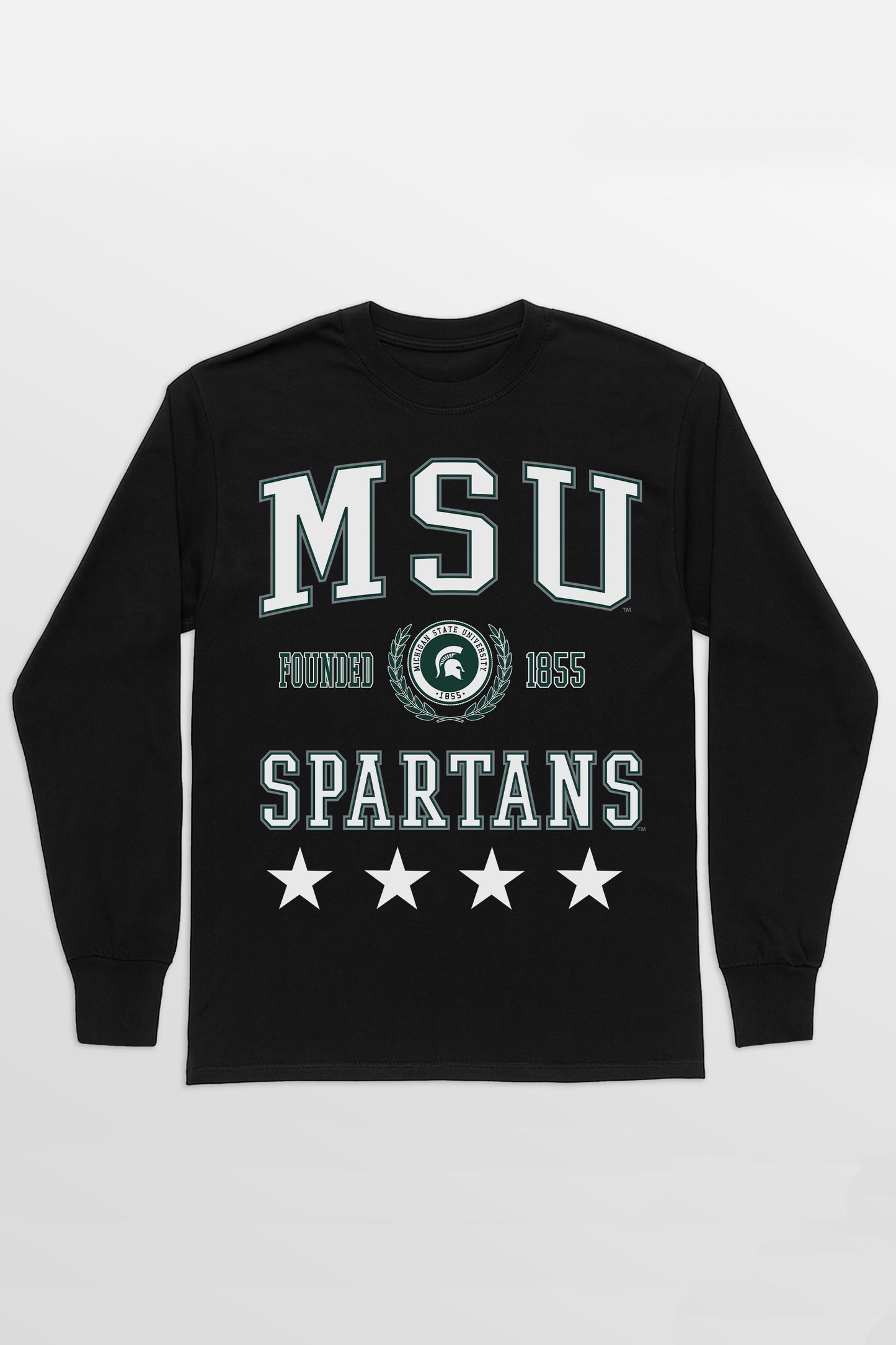 MICHIGAN STATE SPARTANS EVERYDAY STAR ESSENTIAL RELAXED FIT LONG SLEEVE TEE