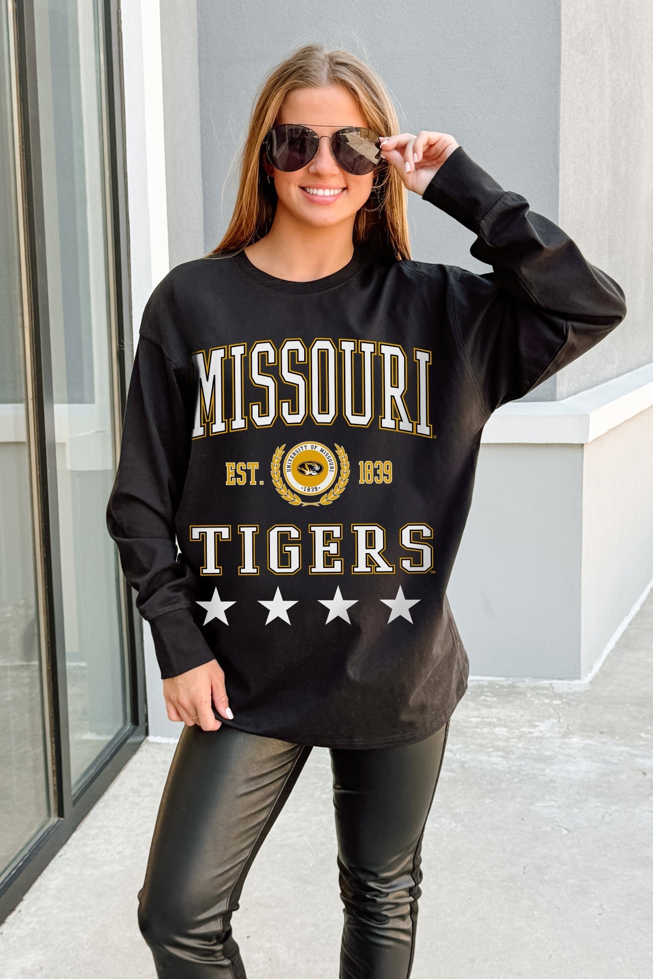 MISSOURI TIGERS EVERYDAY STAR ESSENTIAL RELAXED FIT LONG SLEEVE TEE