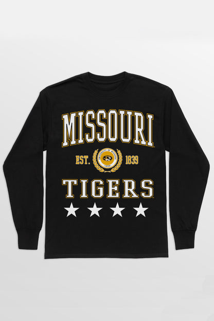 MISSOURI TIGERS EVERYDAY STAR ESSENTIAL RELAXED FIT LONG SLEEVE TEE