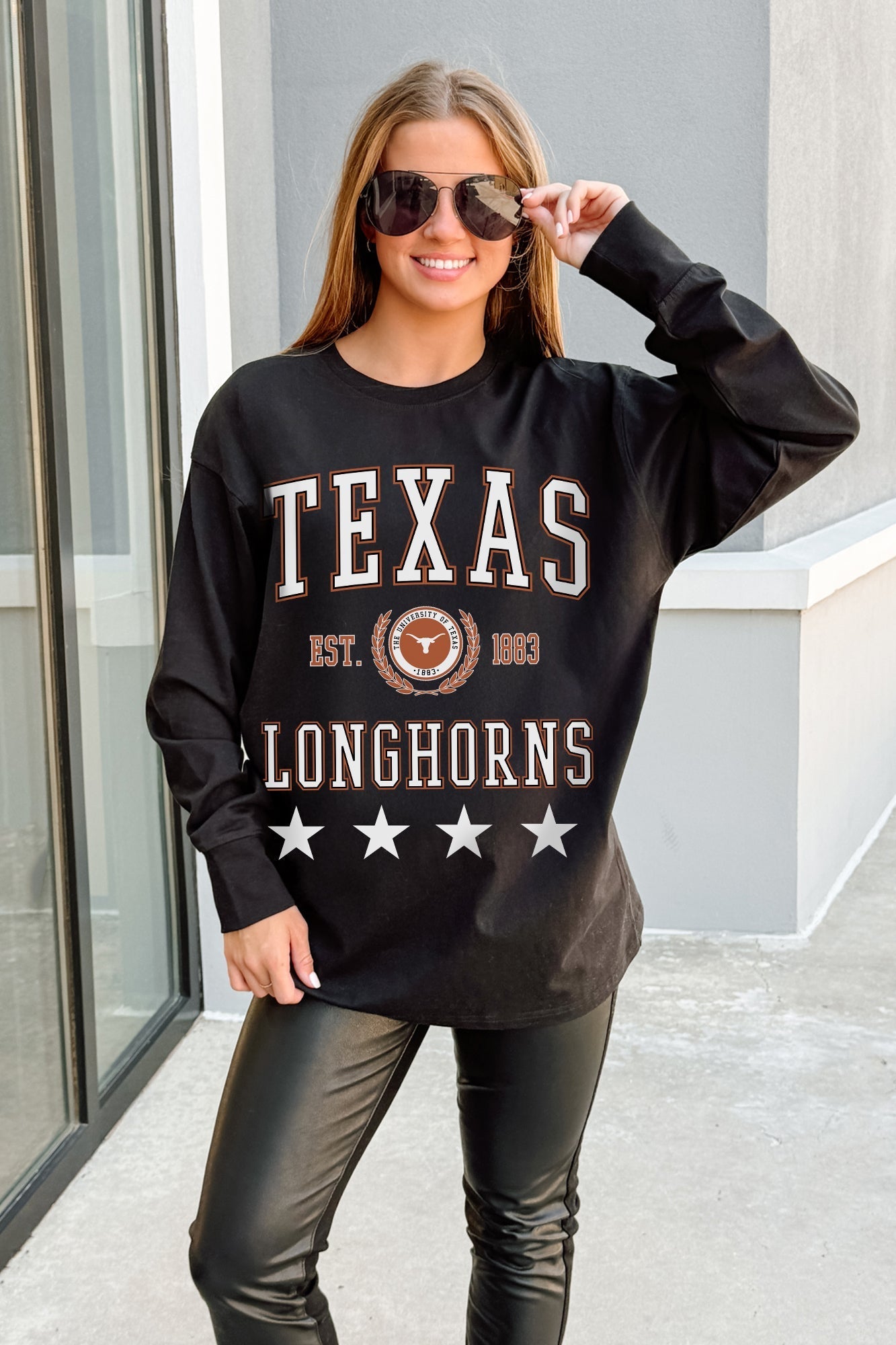 TEXAS LONGHORNS EVERYDAY STAR ESSENTIAL RELAXED FIT LONG SLEEVE TEE