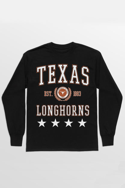 TEXAS LONGHORNS EVERYDAY STAR ESSENTIAL RELAXED FIT LONG SLEEVE TEE