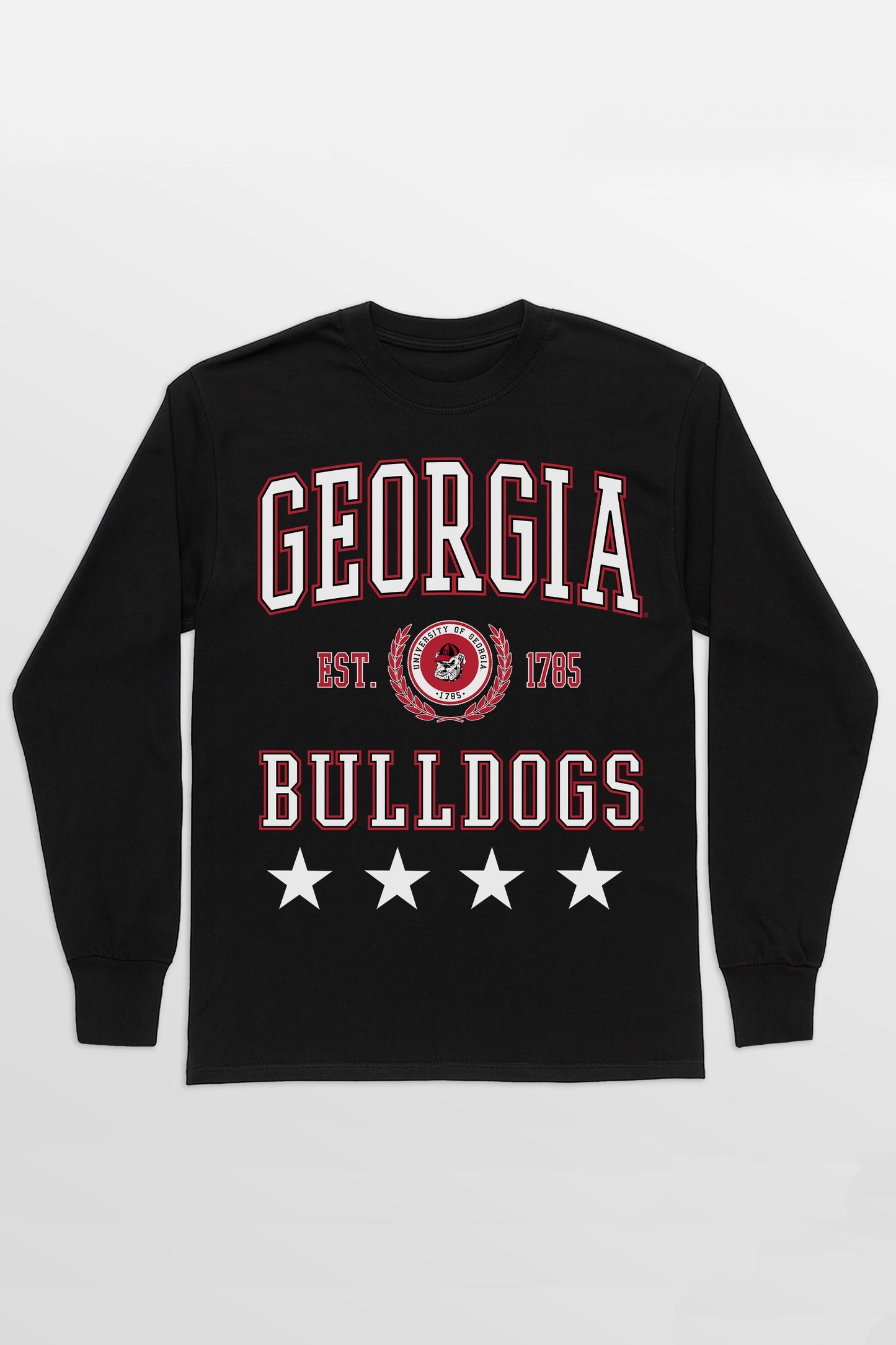 GEORGIA BULLDOGS EVERYDAY STAR ESSENTIAL RELAXED FIT LONG SLEEVE TEE