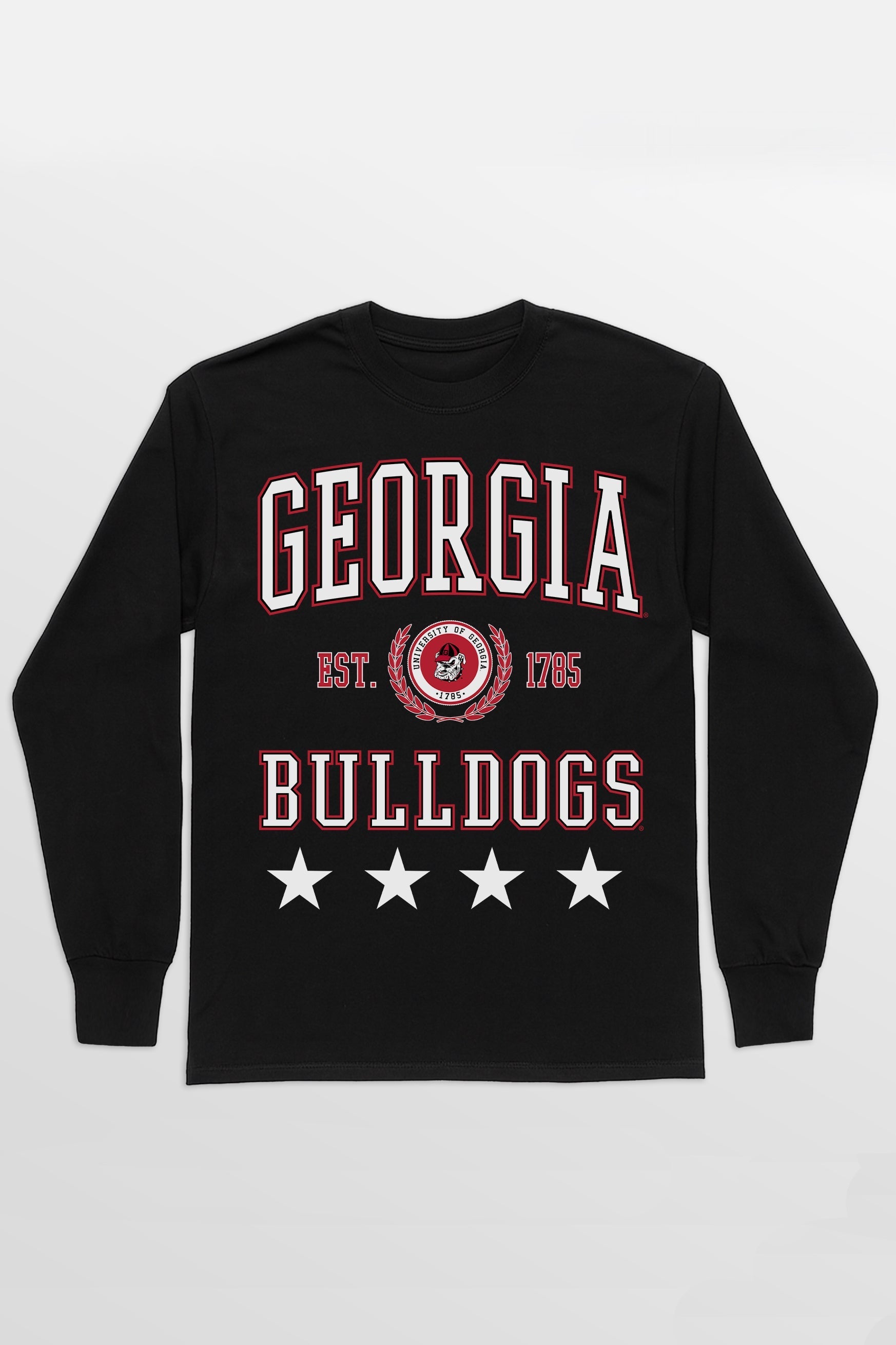 GEORGIA BULLDOGS EVERYDAY STAR ESSENTIAL RELAXED FIT LONG SLEEVE TEE