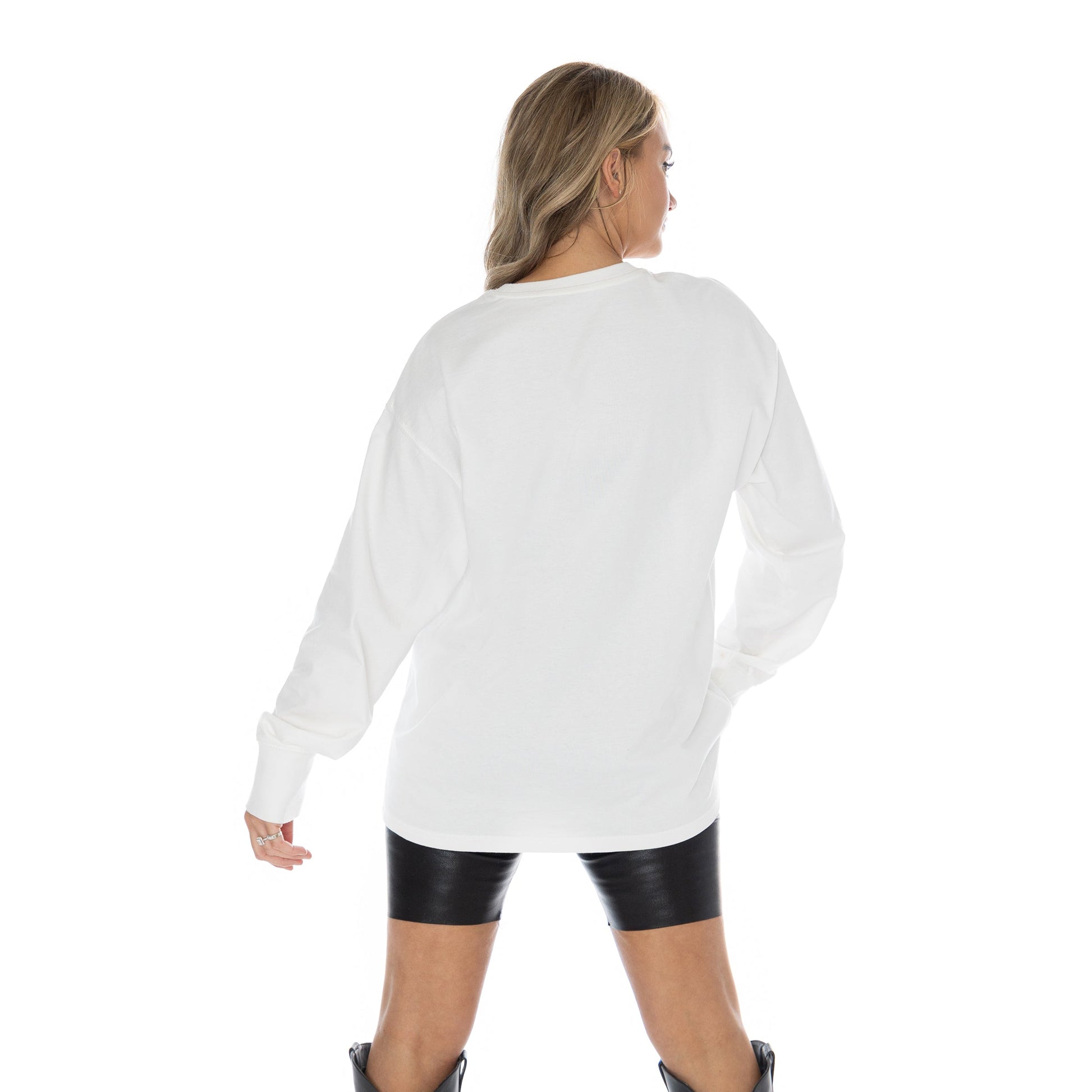 USC TROJANS CLASSIC COMEBACK OVERSIZED MIDWEIGHT LONG SLEEVE TEE WITH RIBBED NECKLINE AND CUFFS