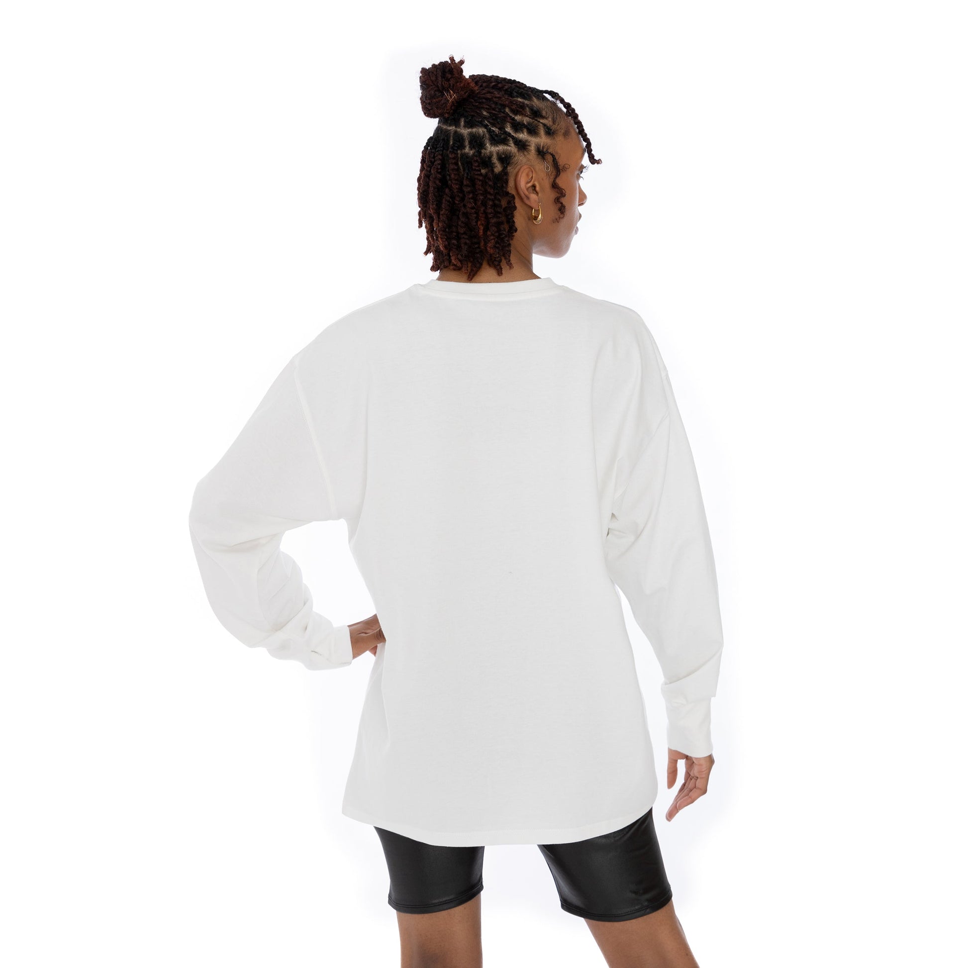 WASHINGTON HUSKIES TIME OUT OVERSIZED MIDWEIGHT LONG SLEEVE TEE WITH RIBBED NECKLINE AND CUFFS