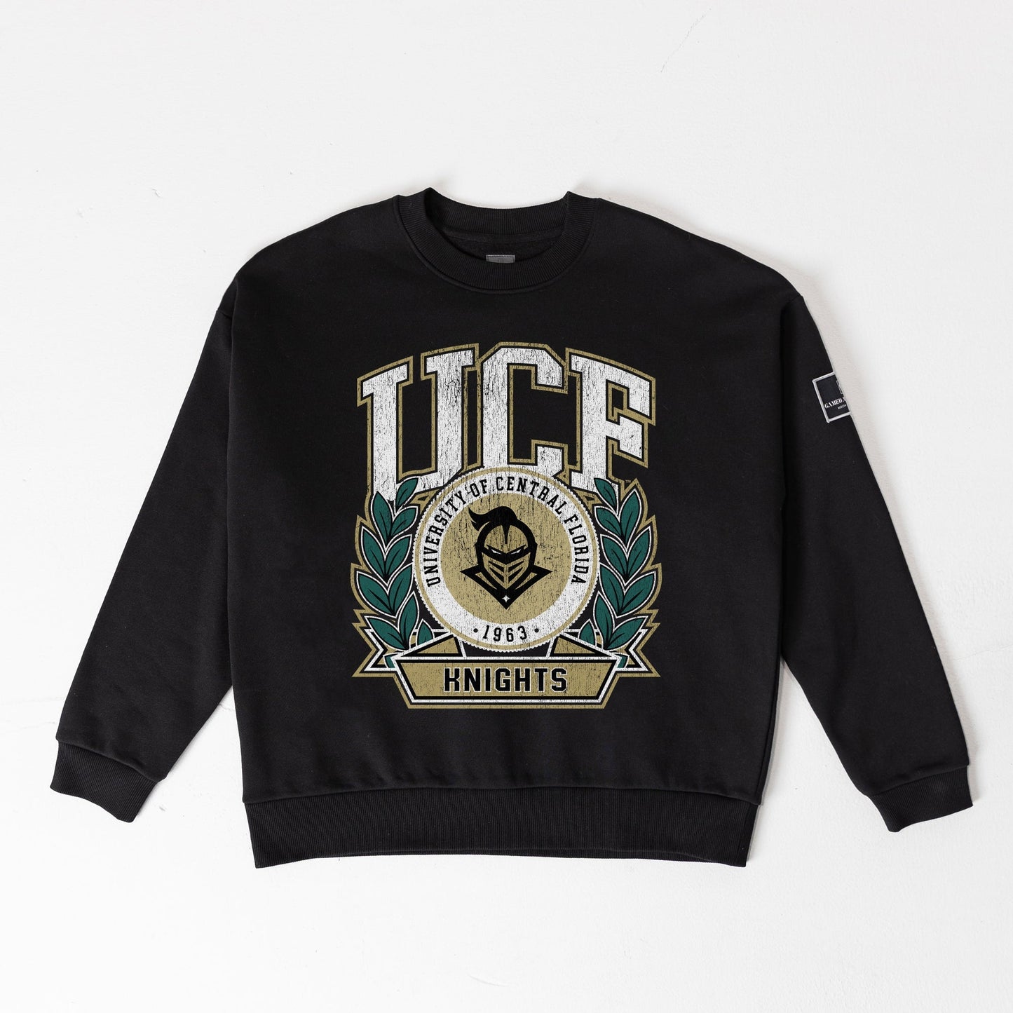 CENTRAL FLORIDA KNIGHTS VICTORY LANE BLACK LABEL PREMIUM FLEECE DROP SHOULDER CREWNECK