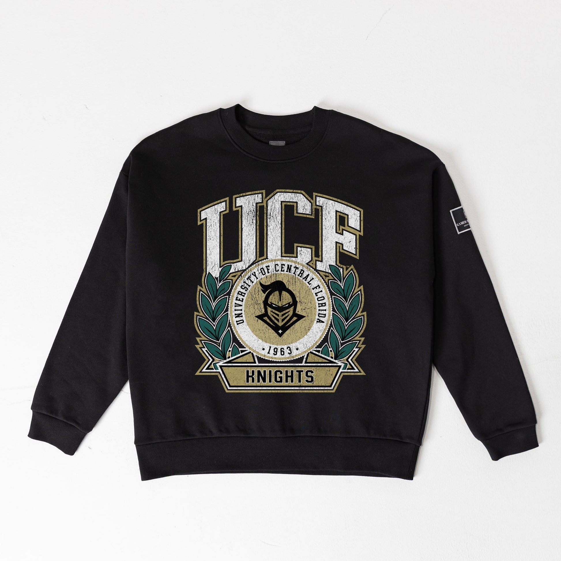 CENTRAL FLORIDA KNIGHTS VICTORY LANE BLACK LABEL PREMIUM FLEECE DROP SHOULDER CREWNECK