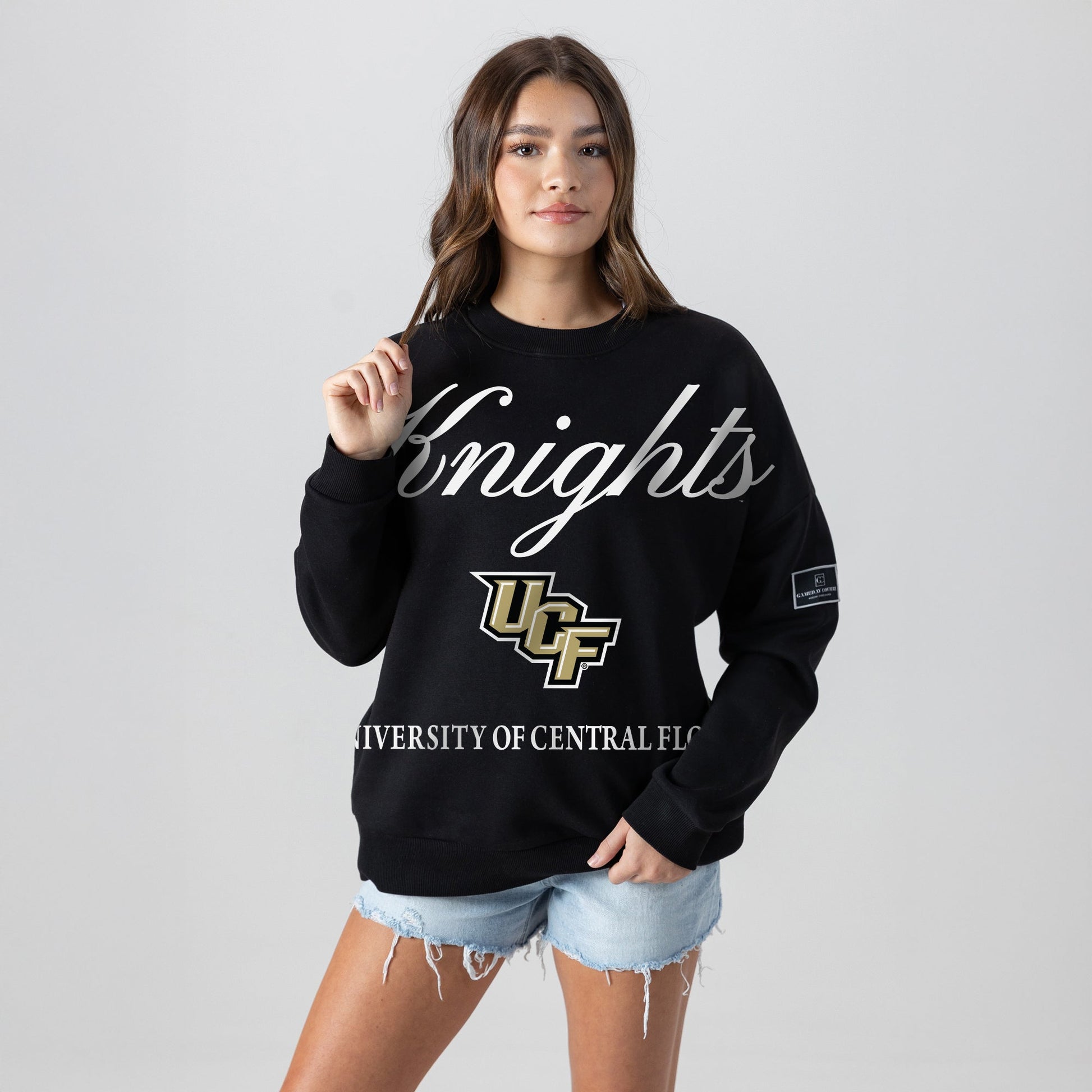 CENTRAL FLORIDA KNIGHTS LEGACY CLUB BLACK LABEL PREMIUM FLEECE DROP SHOULDER CREWNECK