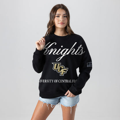 CENTRAL FLORIDA KNIGHTS LEGACY CLUB BLACK LABEL PREMIUM FLEECE DROP SHOULDER CREWNECK