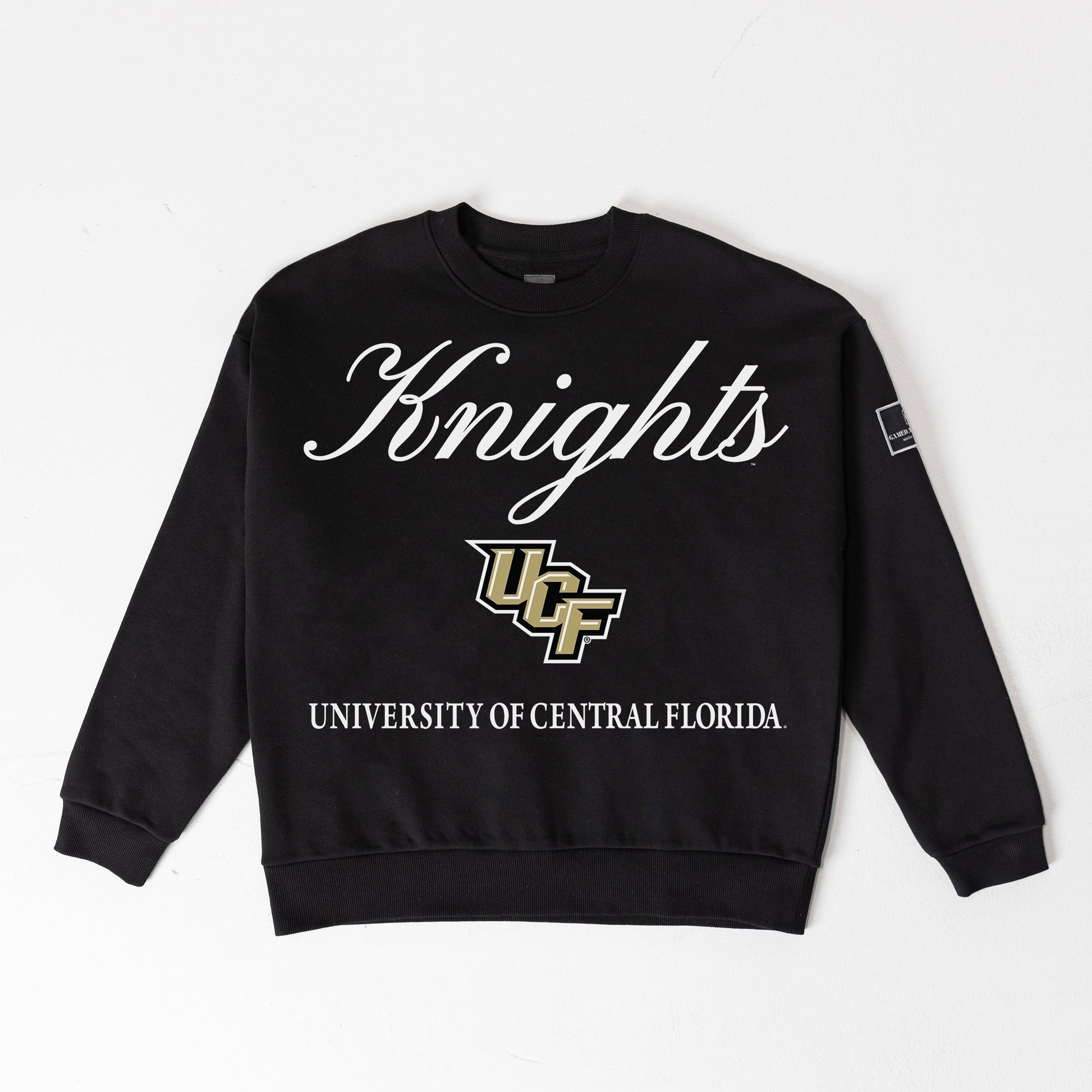 CENTRAL FLORIDA KNIGHTS LEGACY CLUB BLACK LABEL PREMIUM FLEECE DROP SHOULDER CREWNECK