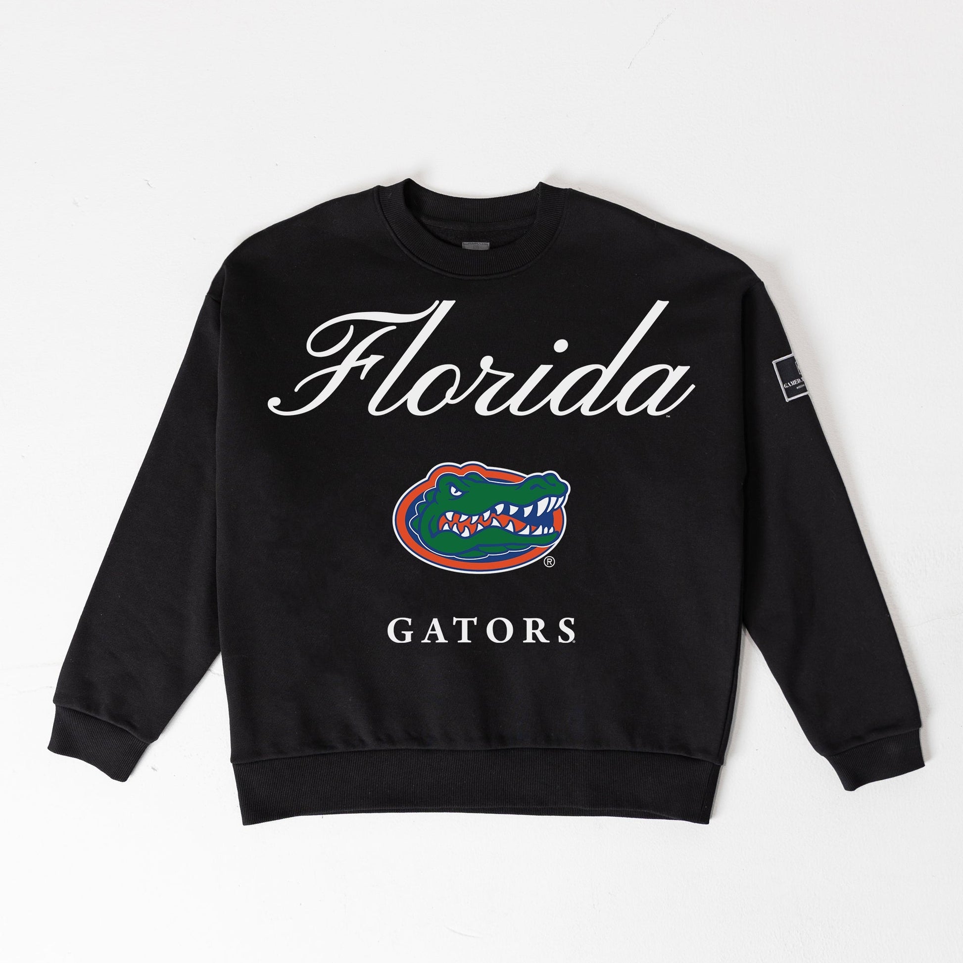 FLORIDA GATORS LEGACY CLUB BLACK LABEL PREMIUM FLEECE DROP SHOULDER CREWNECK