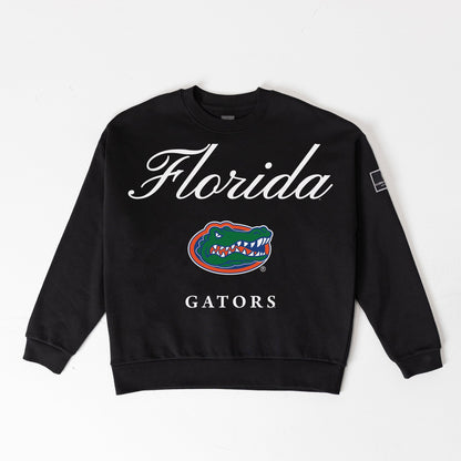 FLORIDA GATORS LEGACY CLUB BLACK LABEL PREMIUM FLEECE DROP SHOULDER CREWNECK
