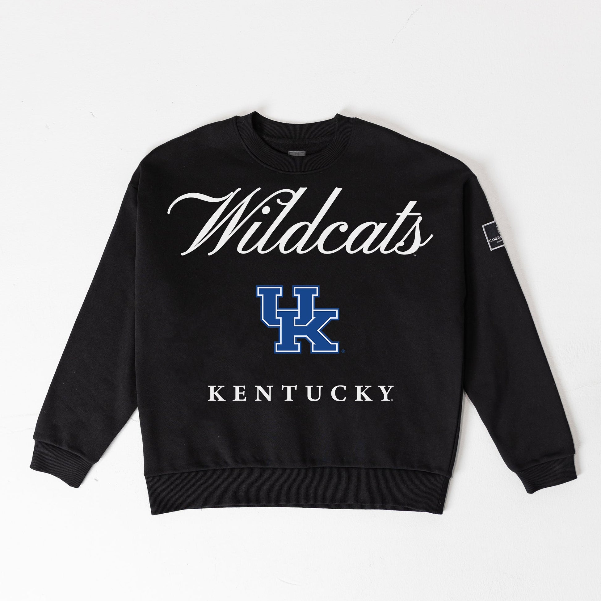 KENTUCKY WILDCATS LEGACY CLUB BLACK LABEL PREMIUM FLEECE DROP SHOULDER CREWNECK