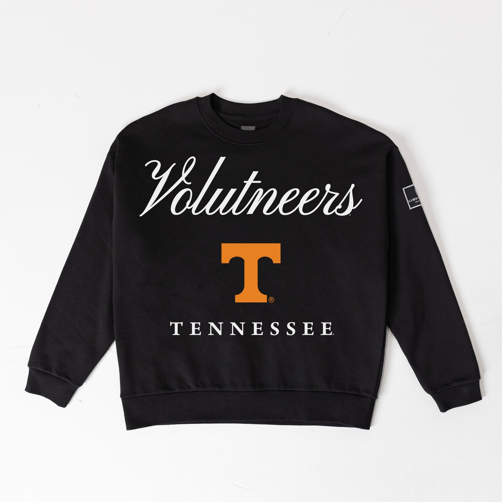 TENNESSEE VOLUNTEERS LEGACY CLUB BLACK LABEL PREMIUM FLEECE DROP SHOULDER CREWNECK