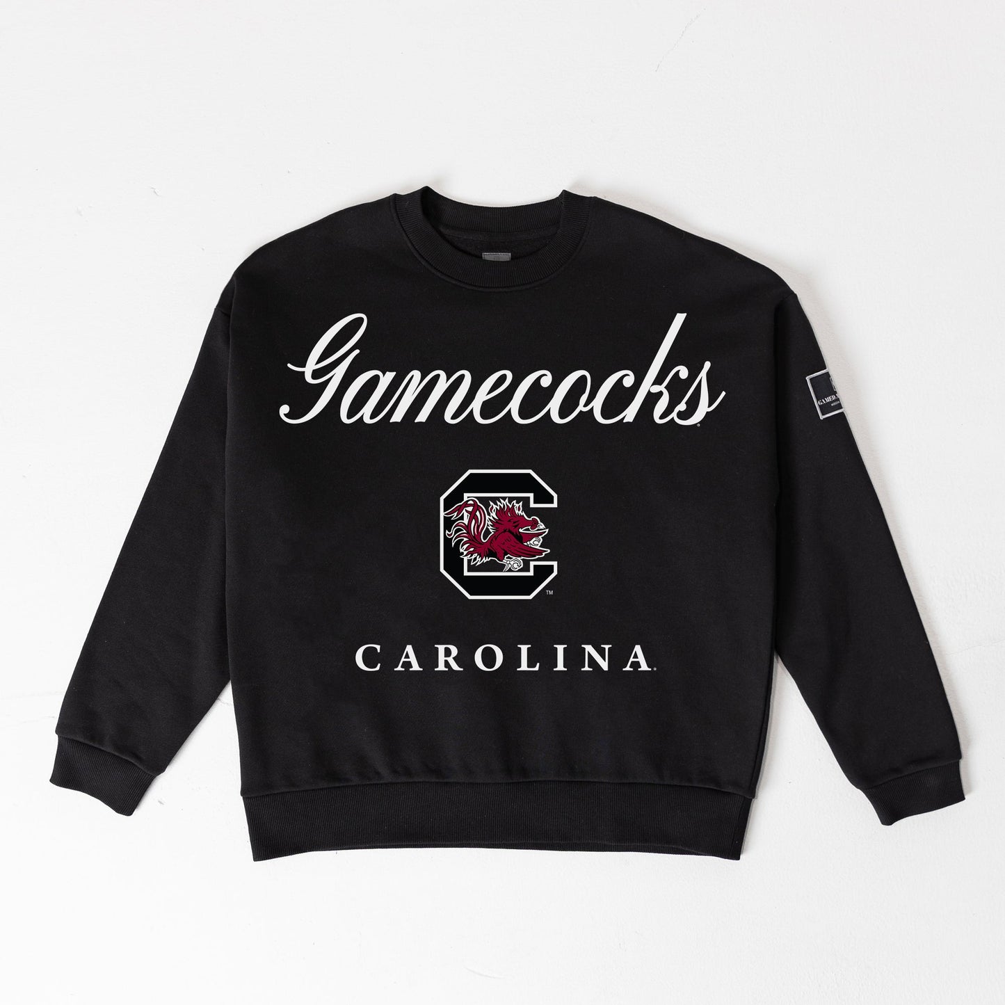SOUTH CAROLINA GAMECOCKS LEGACY CLUB BLACK LABEL PREMIUM FLEECE DROP SHOULDER CREWNECK