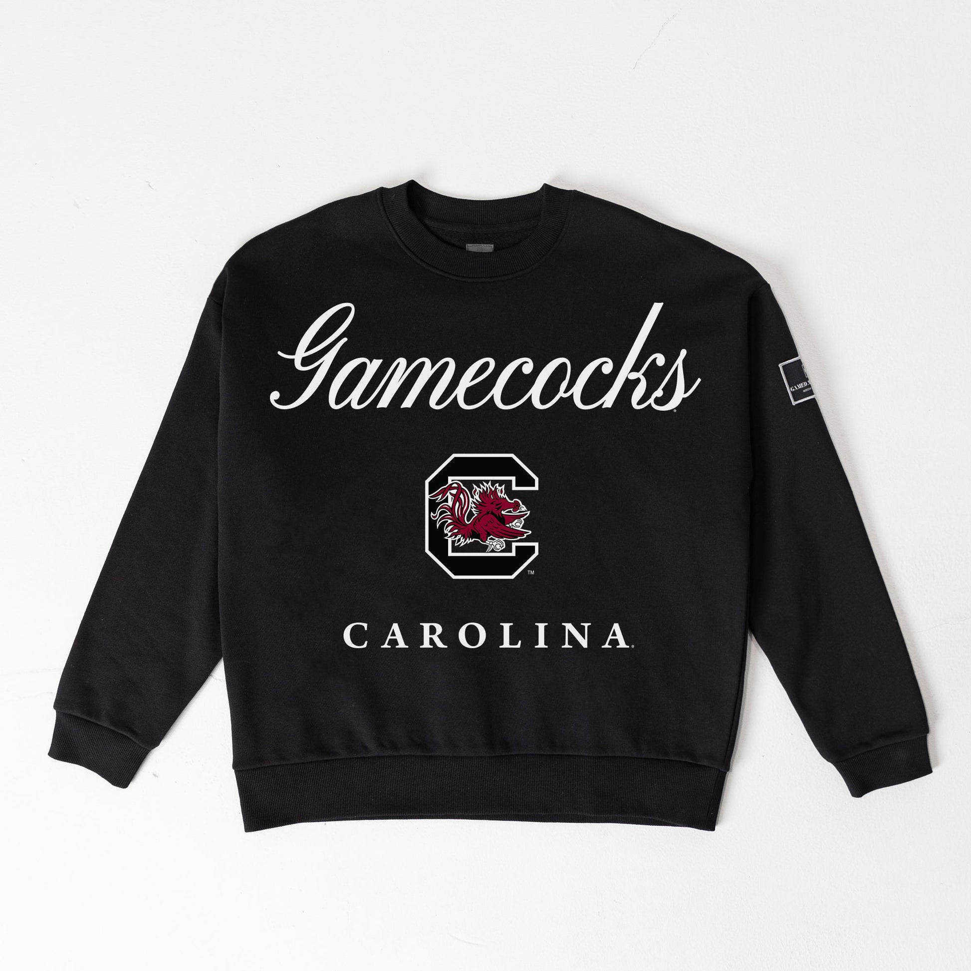 SOUTH CAROLINA GAMECOCKS LEGACY CLUB BLACK LABEL PREMIUM FLEECE DROP SHOULDER CREWNECK