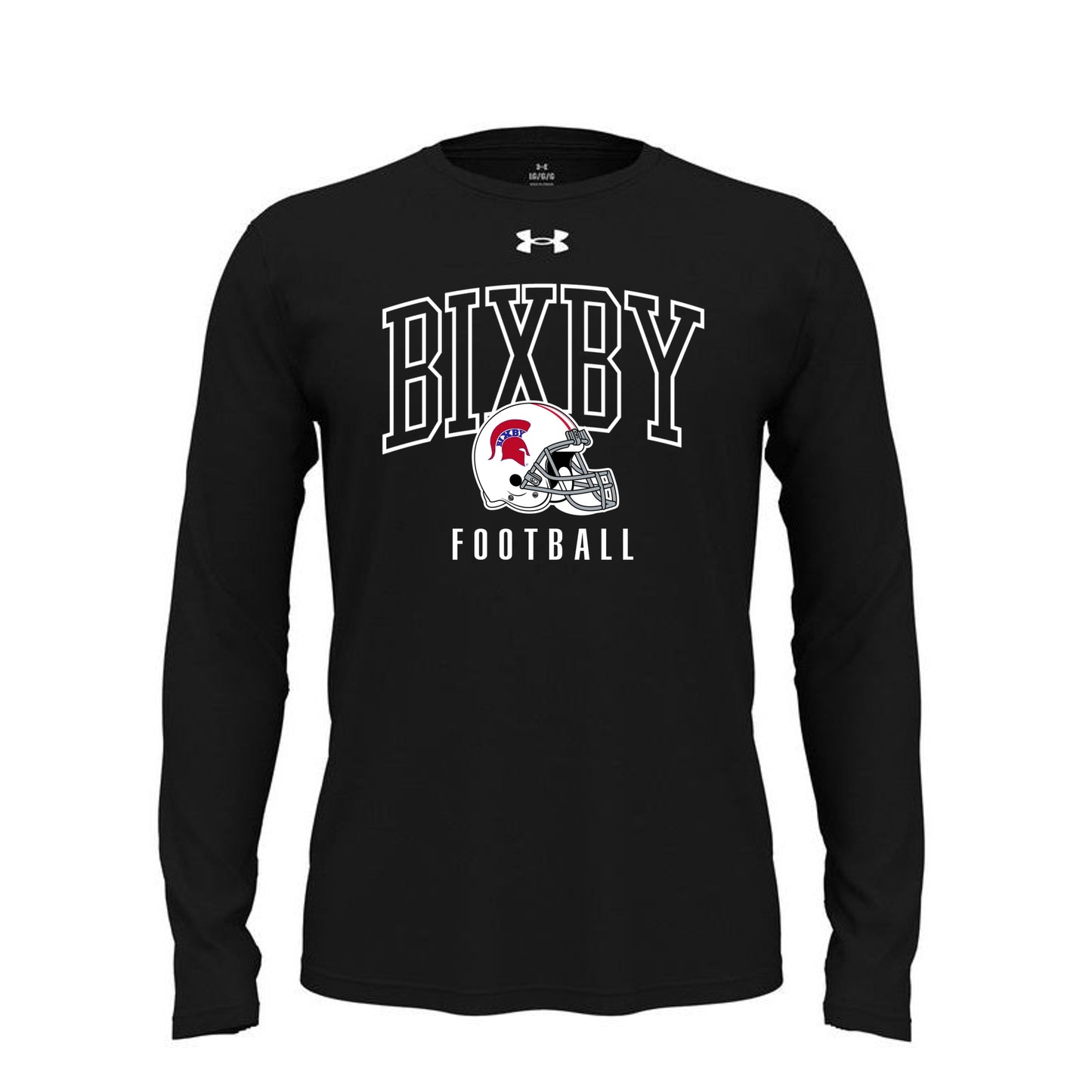BIXBY SPARTAN FOOTBALL - BIX FB UA LS HEL WHITE A