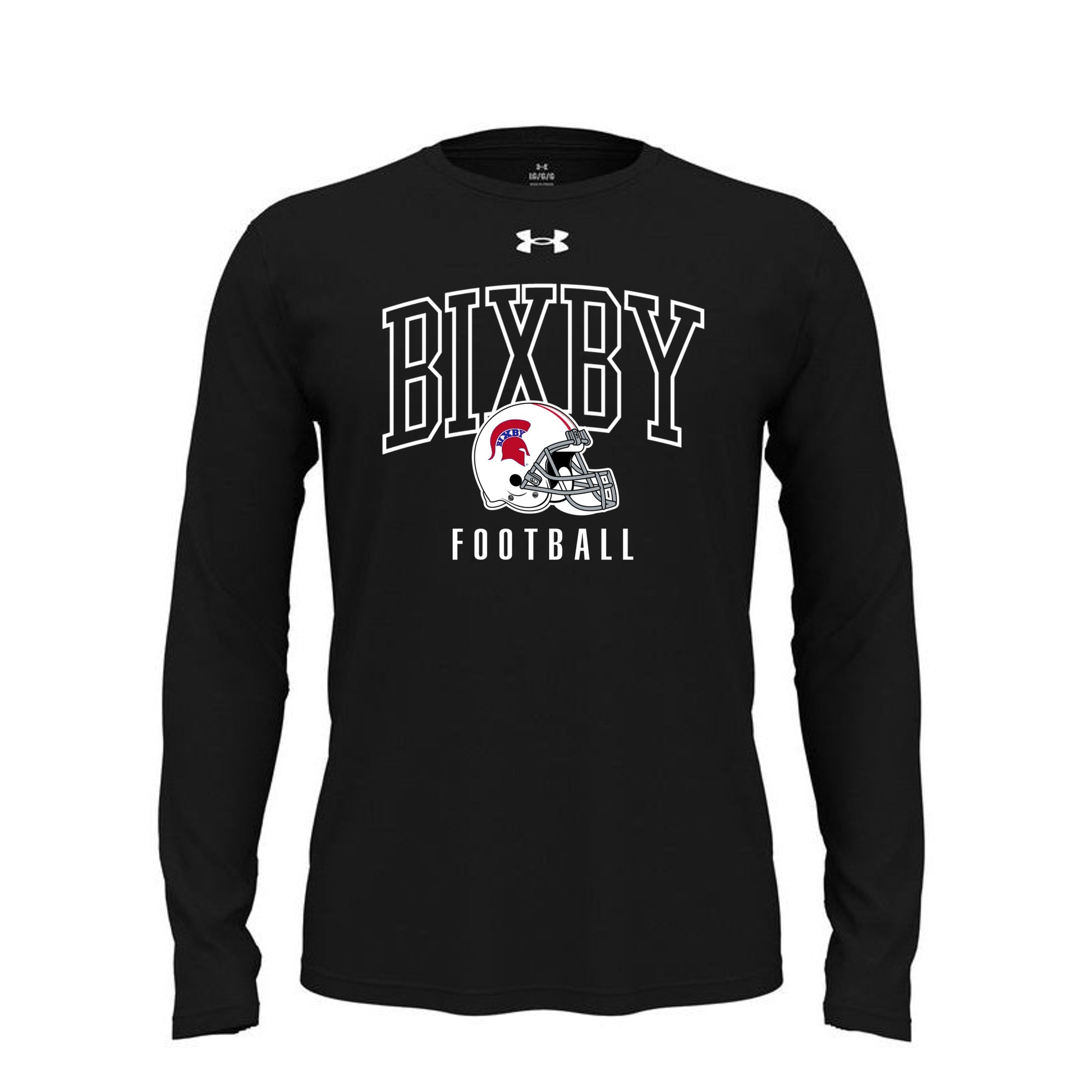 BIXBY SPARTAN FOOTBALL - BIX FB UA LS HEL WHITE A
