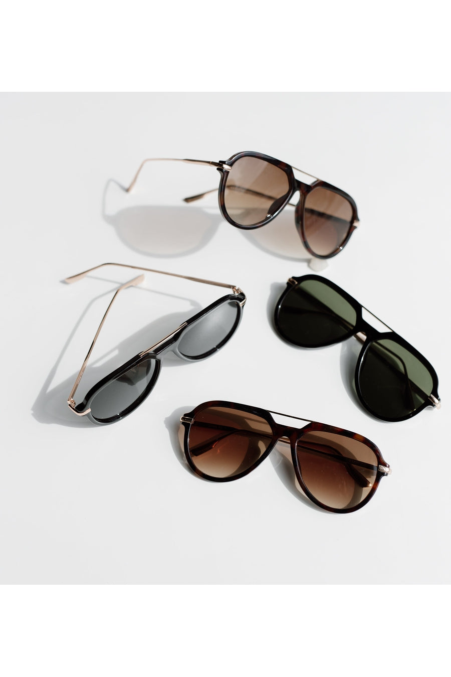 BLANCA AVIATOR SUNGLASSES - Multiple Colorways Flat Lay | Gameday Couture SOHO
