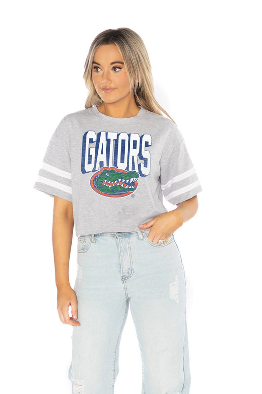 FLORIDA GATORS NO SHORTCUTS DROP SHOULDER MID-CROP TEE