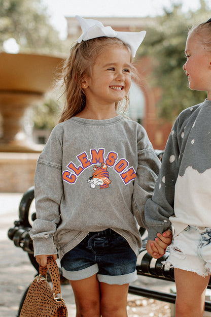 CLEMSON TIGERS KIDS FADED WASH PULLOVER