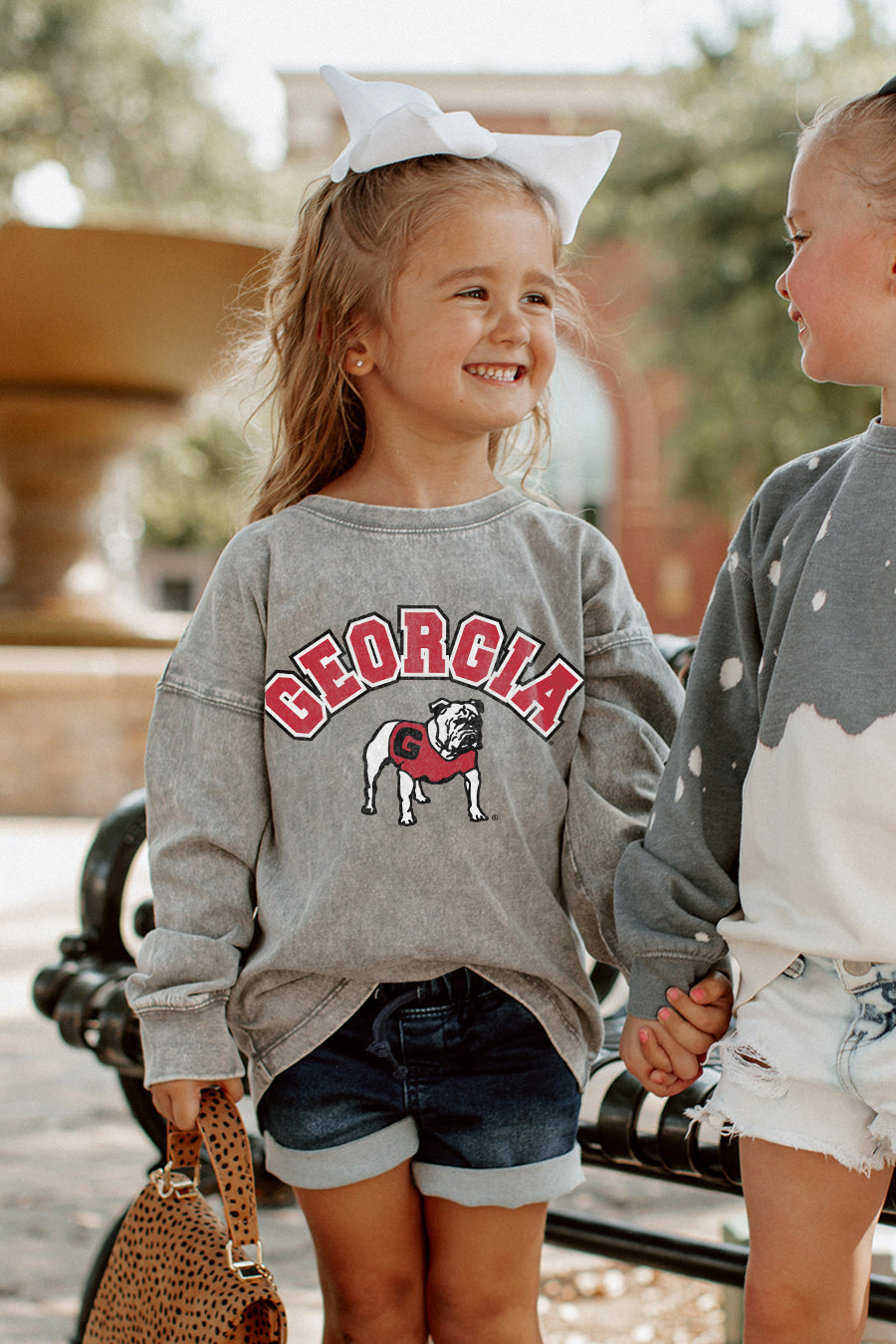 GEORGIA BULLDOGS KIDS FADED WASH PULLOVER