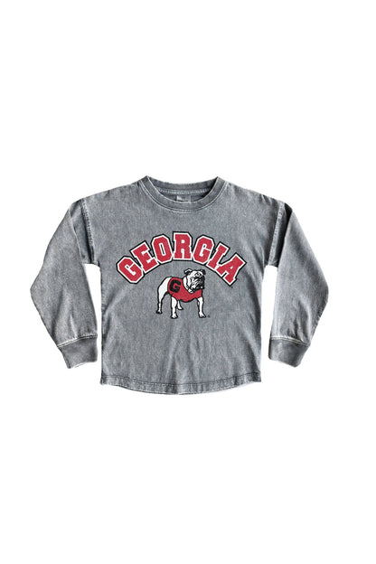 GEORGIA BULLDOGS KIDS FADED WASH PULLOVER