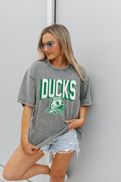 OREGON DUCKS SOLID DEFENSE OVERSIZED CREWNECK TEE