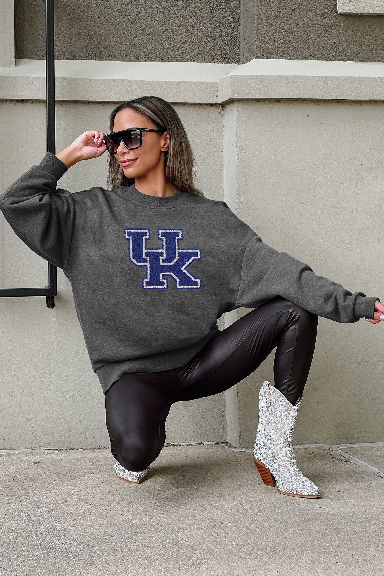 KENTUCKY WILDCATS ON THE REBOUND PREMIUM FLEECE DROP SHOULDER CREWNECK PULLOVER